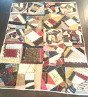 Antique Victorian Quilt Handstitched embroidered Approx  425 Patches 79x61  Boho
