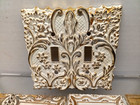 Antique Gold Ornate Metal Electrical Plug Outlet Switch Covers Mixed Lot