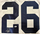 Saquon Barkley Signed White Jersey Autographed Beckett Certified Sticker Only