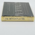 Vintage Antioch Black White Cat On Bookshelf 50 Book Plates B190 Sealed Box