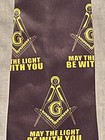 Black Masonic Master Mason Square Compass Necktie Fraternity Freemason Tie New 
