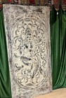 Vintage Indian Carved Art Fluting Krishna Reclaimed Accent Wall Decor Panel 84