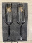  Champayne Flutes Bridal Set Mr    Mrs  Crystal Glass Wedding Long Stem Toast