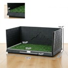 Pawhut Dog Grass Pad With High Walls And Tray  Indoor Potty Tray