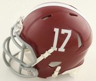 Devonta Smith Signed Alabama Crimson Tide Speed Mini Helmet  heisman 2020   