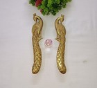 Long Tail Peafowl Shape Door Handle Made Of Brass Bird Theme Door Pull Set Dm418