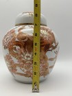 Vintage Ginger Jar Kutani Peacock With Florals Gold Accents 8    Tall