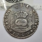 1760 Guatemala Silver 8 Reales Pillar Dollar 1981 Auction Plugged See Pic  t614