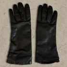Women s Black Leather Silk-lined Driving Gloves Size 7 1 2 Saks Fifth Avenue