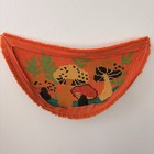Vintage Orange Mushroom Latch Hook Rug