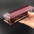 Wooden Miniature Coffin Casket Mahogany Color For 1 12 Dollhouse Funeral Buried