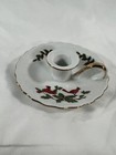 Vintage Lefton China Christmas Cardinal Candle Holder 1984