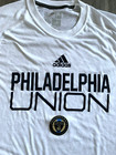 Men s Adidas Climalite White Mls Philadelphia Union Soccer Short Sleeve Shirt M