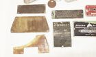 Vtg Antique Industrial Machine Brass Namplete Tag Badge Lot Peerless Reynolds Ge
