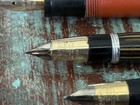 Sheaffer Fountain Pen Lot Of 5 W brown Striated White Dot 14k Gold 