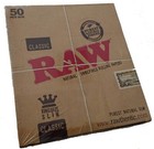 Raw Classic King Size Slim Rolling Paper Full Box Of 50 Packs
