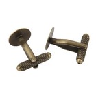 20pcs 12mm Antique Bronze Flat Round Blank Settings Cuff Links Cufflinks