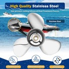 New 9 9 X 14 Stainless Outboard Boat Propeller For Tohatsu 25-30hp 10 Spline Rh