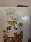 Vintage Unused Baby Photo Diary Scrapbook Baby Basket Birds Rabbits Beautiful
