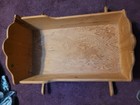 Vintage 1950s Handmade 24  Baby Doll Rocking Cradle crib  Natural Pine Wood