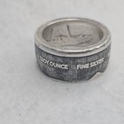 999 Fine Silver Coin Ring 1 Troy Oz Bullion Wide Band Size 12  silversqueeze