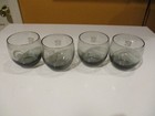 Vintage La Rams Roly Poly Cocktail Glasses Nfl Smokey Gray Mcm 