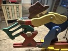 Vintage Hand Painted Wood Whirligig Primitive Antique Folk Art Figure Sawing