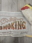 Vtg  76 No Smoking Needlepoint Kit Canvas 21x10   Great Retro Color Yarn Gemini 
