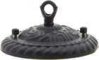 Ceiling Light Plate Lamp Base With Closed Hook And Vintage Rose Pattern Pendant