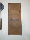 Vintage Brass Dart Set With Gray Flights - Steel Tip W  Accudart Pouch- 21g 