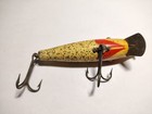 Vtg Pflueger Baby Palomine In Rare Silver Flash White   Red Color - Wooden Lure