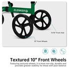 Elenker Best Value Knee Walker 10  Front Wheel Steerable Scooter Crutch - Green