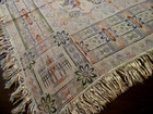 Vintage Woven Tapestry Tablecloth Piano Scarf Horse Rider Palace W fringe