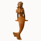 Metal Rustic Cast Iron Mermaid Garden Statue Vintage Coastal Decor For Outdoor