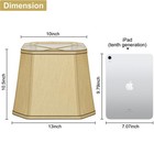 Rectangle Cut Corner Lamp Shades Set Of 2  10 5  X 10 x 13  Modern Medium Gol   