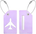 Silicone Luggage Tag With Name Id Card Perfect To Quickly Spot Purple