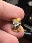 Vintage Moose Lodge 25 Club Lapel Pin 10k Yellow Gold And Stone