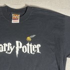 Vintage Y2k 2001 Harry Potter T Shirt Adult Large Black Spellout Movie Promo