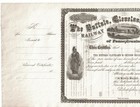 Antique 1880s Buffalo  Cleveland   Chicago Railway Company Stock Certificate