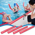 4 Pcs 40 x4 1  Jumbo Pool Noodles  Red  Bulk Foam Tubes For Swimming   Crafts