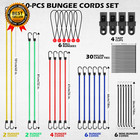 60-piece Bungee Cords Assorted Sizes 10  18  24  32  40  Bungee Cords With Hooks