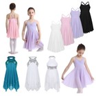 Kids Girls Camisole Leotard Dress Ballet Dance Lyrical Modern Latin Dancewear 