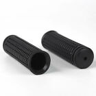1 Pair Black Texture Pattern Non-slip Rubber Bike Handle Grips Fits Most Bikes