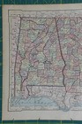 Georgia Alabama Vintage Original Antique 1884 Ivison Blakeman Taylor Atlas Map