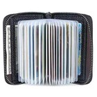 Genuine Leather Credit Card Holder Wallet Rfid Blocking Secure Card Case Id Case