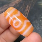 Power Energy Tibetan Old Oily Agate Dzi  3 Eyes  Bead Pendant 29mm Z0425