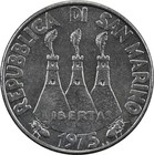 San Marino - 100 Lire - 1975  - Unc - Dog And Cat