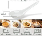 Soup Spoons Set Of 6  Asian Ceramic Soup Spoons 5 3  Ramen Spoons Proper For