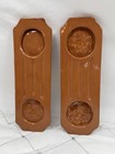 Vintage 1970s Mushrooms   Flowers Wall Hanging Plaques Ceramic Retro