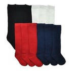 12 Pair Dozen Girls Premium Cotton Knee High Socks Multiple Colors